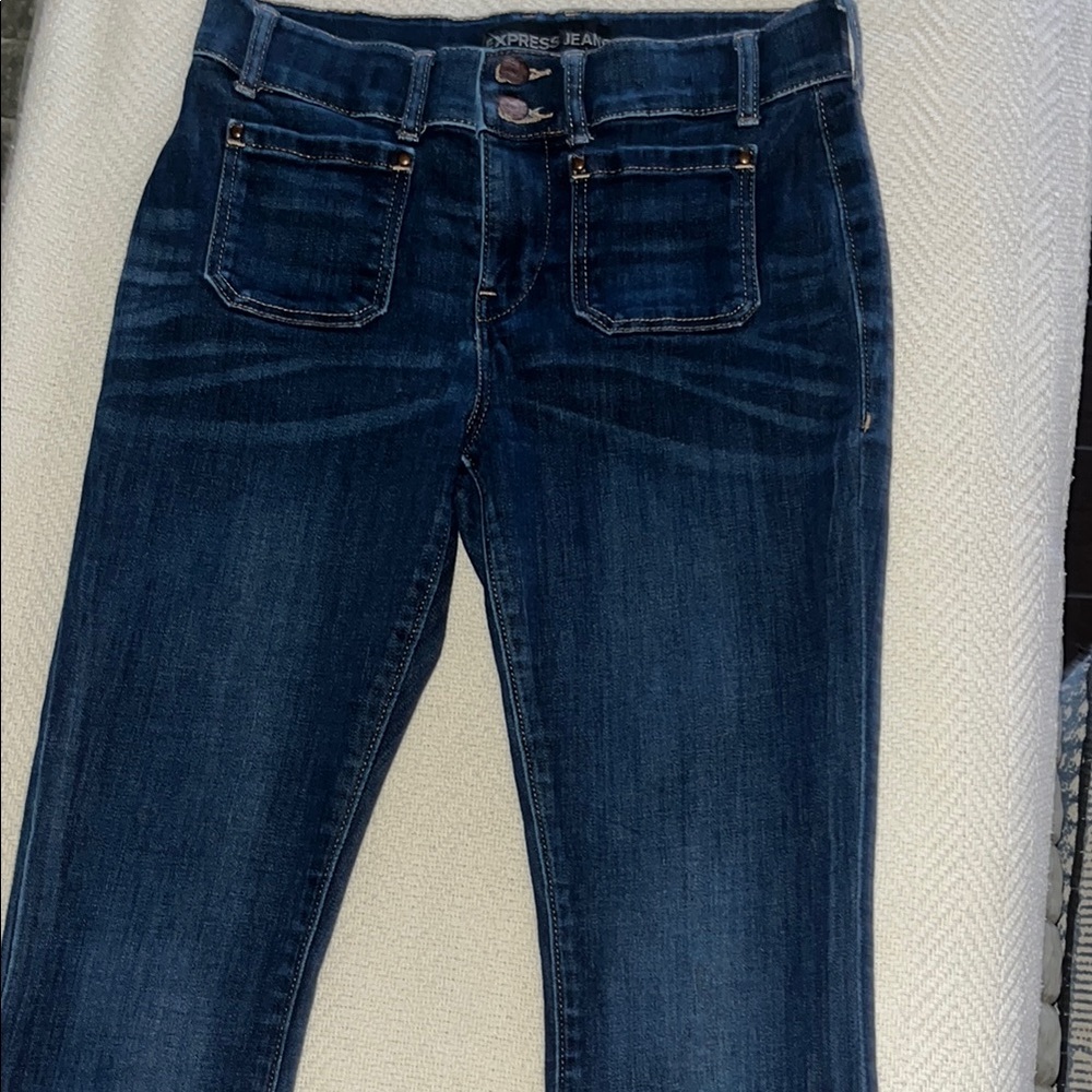 Blue Flare Wide Leg Jeans for Effortless Style